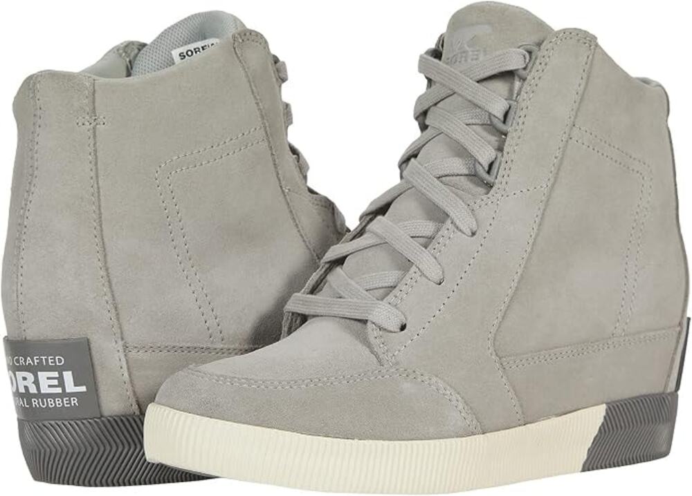 Sorel Out N About Wedge Bootie Size 7 Dove Grey Suede Leather Wedge :